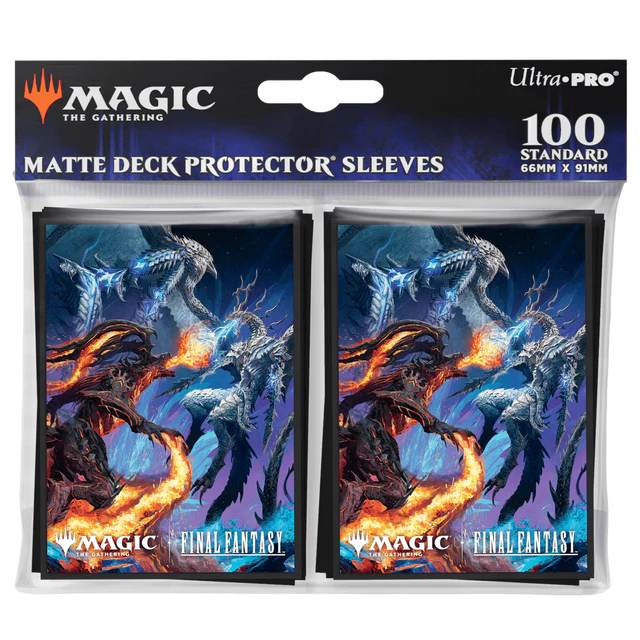 Ultra Pro: Commander V3-Magic: The Gathering®—FINAL FANTASY™ Bahamut and Ifrit 100ct DECK PROTECTOR® Sleeves