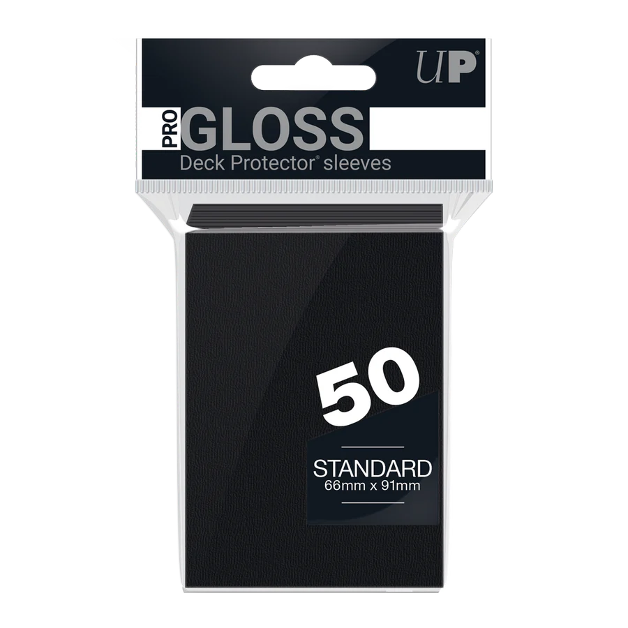 Ultra Pro: Black-PRO-Gloss Standard DECK PROTECTOR® Sleeves