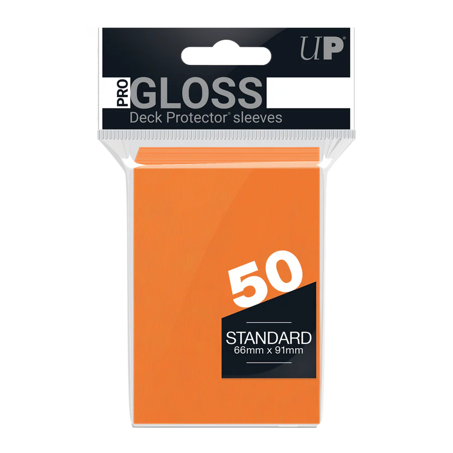 Ultra Pro: Orange-PRO-Gloss Standard DECK PROTECTOR® Sleeves