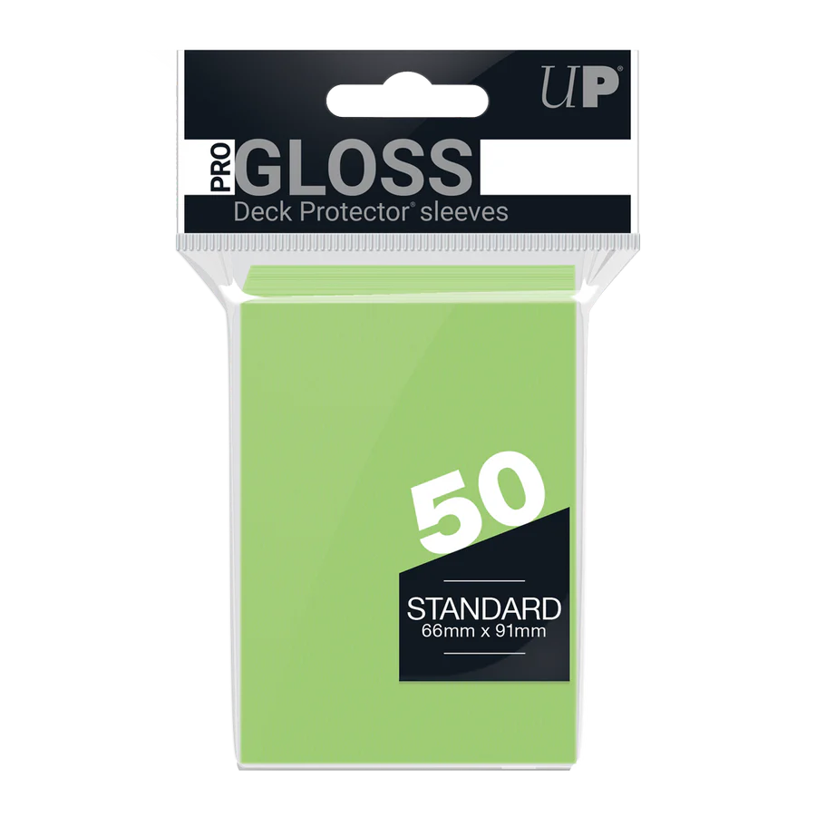 Ultra Pro: Lime Green-PRO-Gloss Standard DECK PROTECTOR® Sleeves