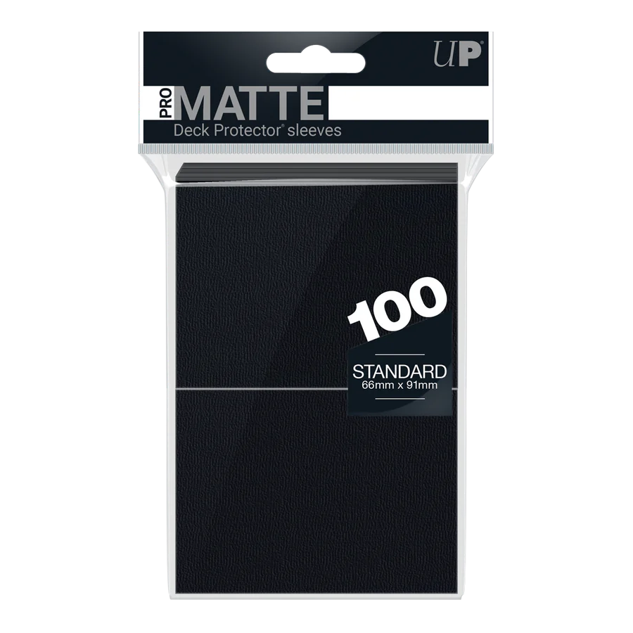 Ultra Pro:Black-PRO-Matte Standard DECK PROTECTOR® Sleeves