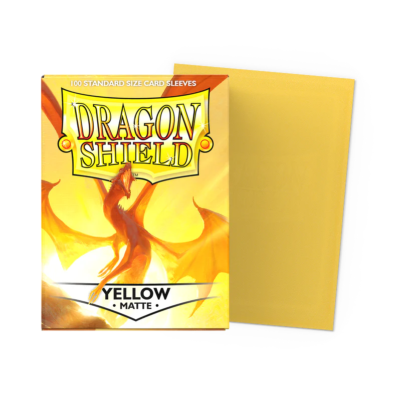 Dragon Shield: Yellow Matte- Standard Card Sleeves