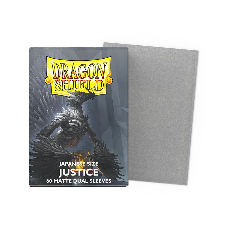 Dragon Shield: Justice Japanese Size Matte Dual Sleeves- Japanese Size Matte Dual Sleeves