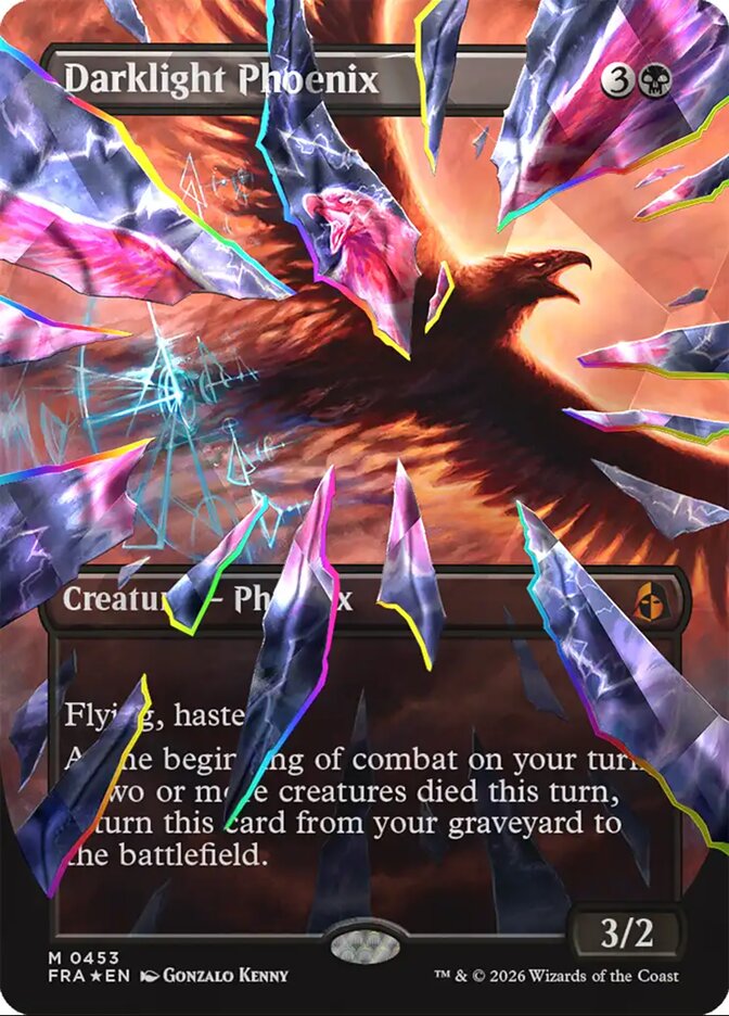 Darklight Phoenix (Borderless) (Facet Foil) (0453)