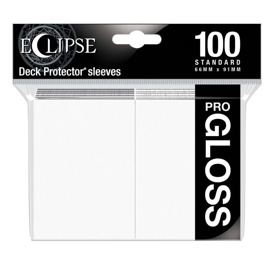 Ultra Pro: White -ECLIPSE® Matte Standard DECK PROTECTOR® Sleeves (100ct)