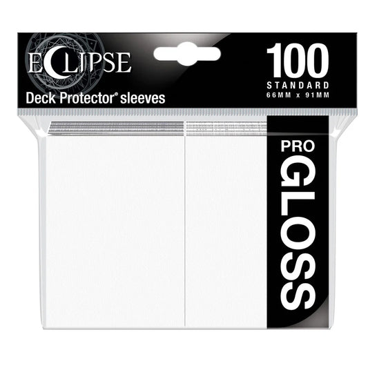 Ultra Pro: White -ECLIPSE® Matte Standard DECK PROTECTOR® Sleeves (100ct)