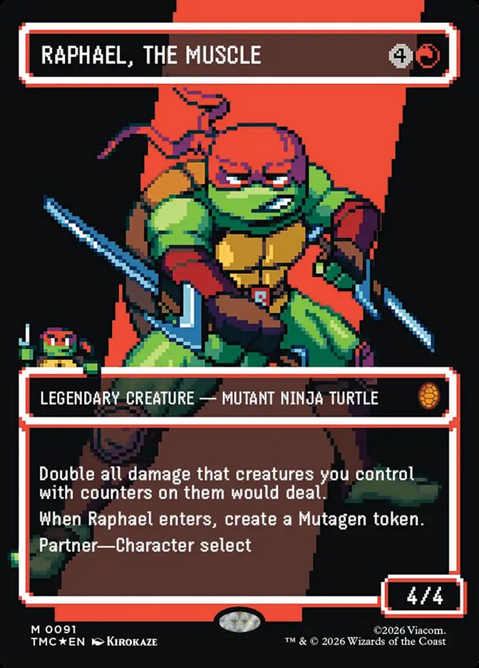 Raphael, the Muscle (0091) (Borderless) (Surge Foil)