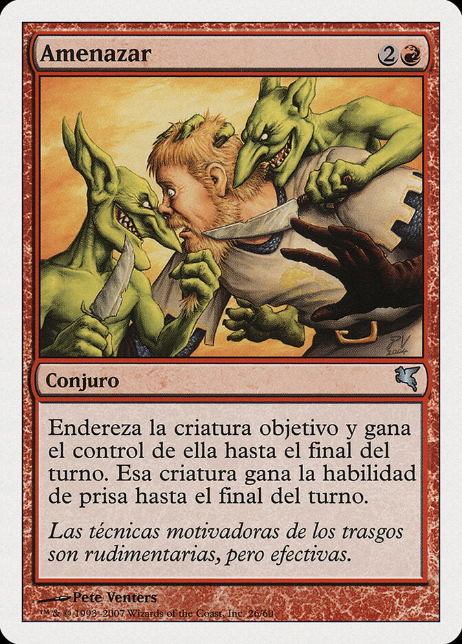 Threaten (Spanish) - "Amenazar" (I26)