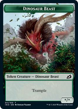 Dinosaur Beast // Human Soldier (005) Double-Sided Token