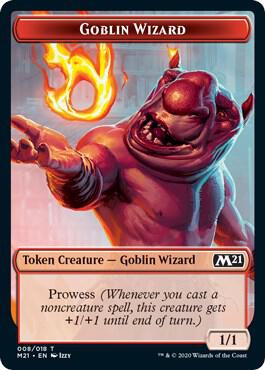 Goblin Wizard // Treasure Double-Sided Token