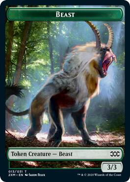 Beast // Saproling Double-Sided Token