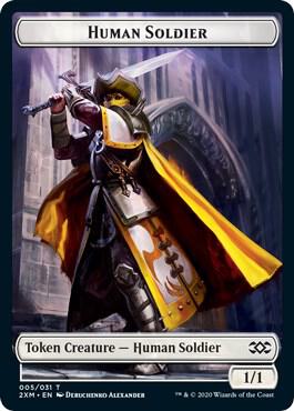 Human Soldier // Wurm (029) Double-Sided Token