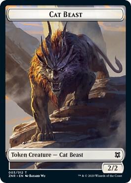 Cat Beast // Insect Double-Sided Token
