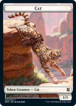 Cat // Goblin Construct Double-Sided Token