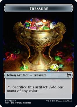 Treasure // Emblem - Tibalt, Cosmic Impostor Double-Sided Token