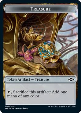 Treasure (021) // Phyrexian Germ Double-Sided Token