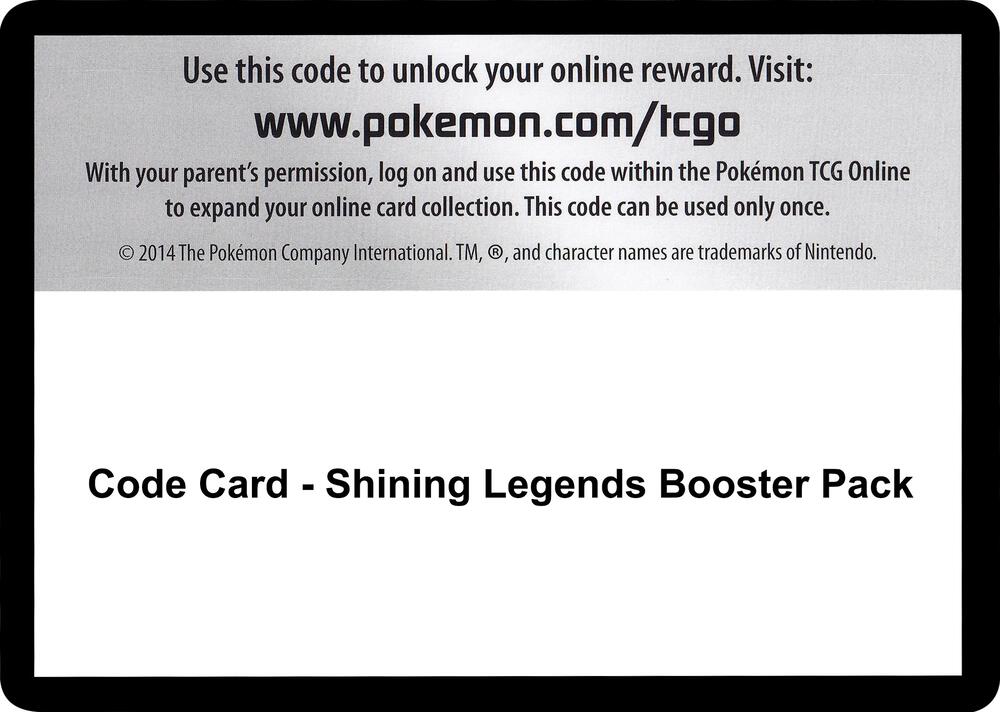 Code Card - Shining Legends Booster Pack