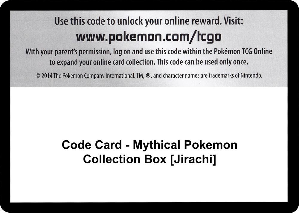 Code Card - Mythical Pokemon Collection Box [Jirachi]