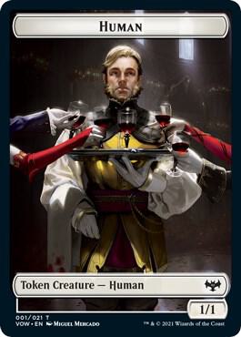 Human (001) // Vampire (016) Double-Sided Token