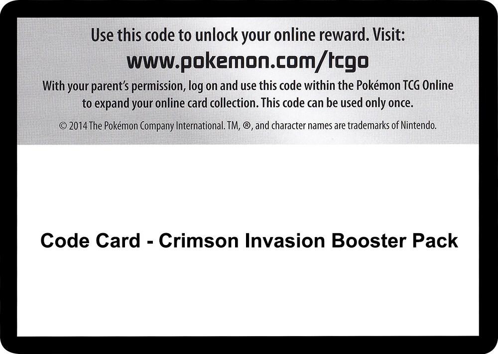 Code Card - Crimson Invasion Booster Pack