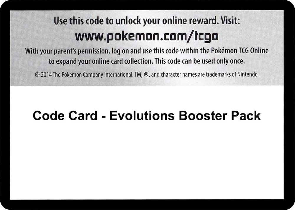 Code Card - Evolutions Booster Pack