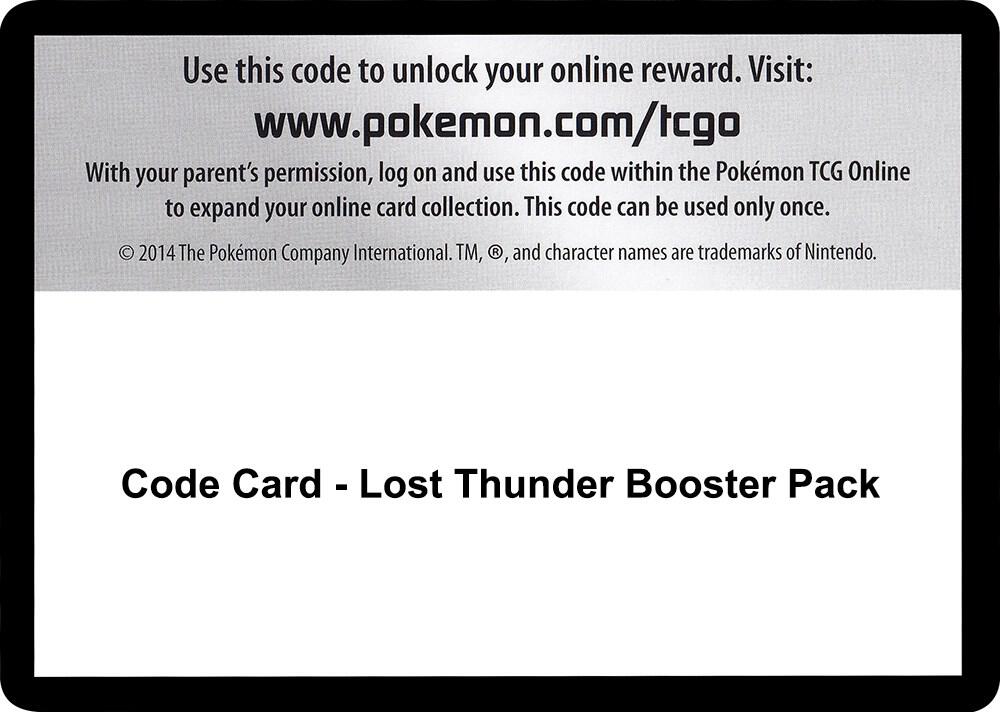 Code Card - Lost Thunder Booster Pack