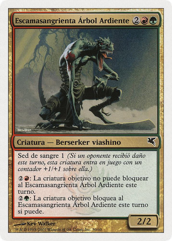 Burning-Tree Bloodscale (Spanish) - "Escamasangrienta Arbol Ardiente"