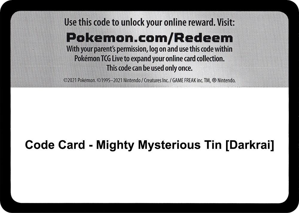Code Card - Mighty Mysterious Tin [Darkrai]