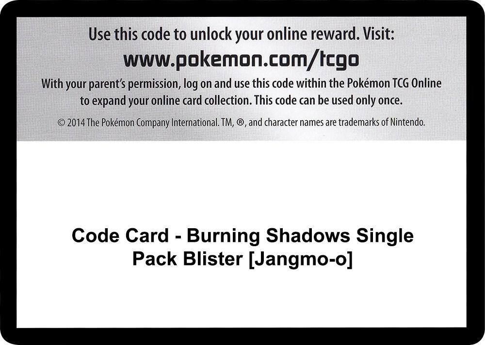 Code Card - Burning Shadows Single Pack Blister [Jangmo-o]