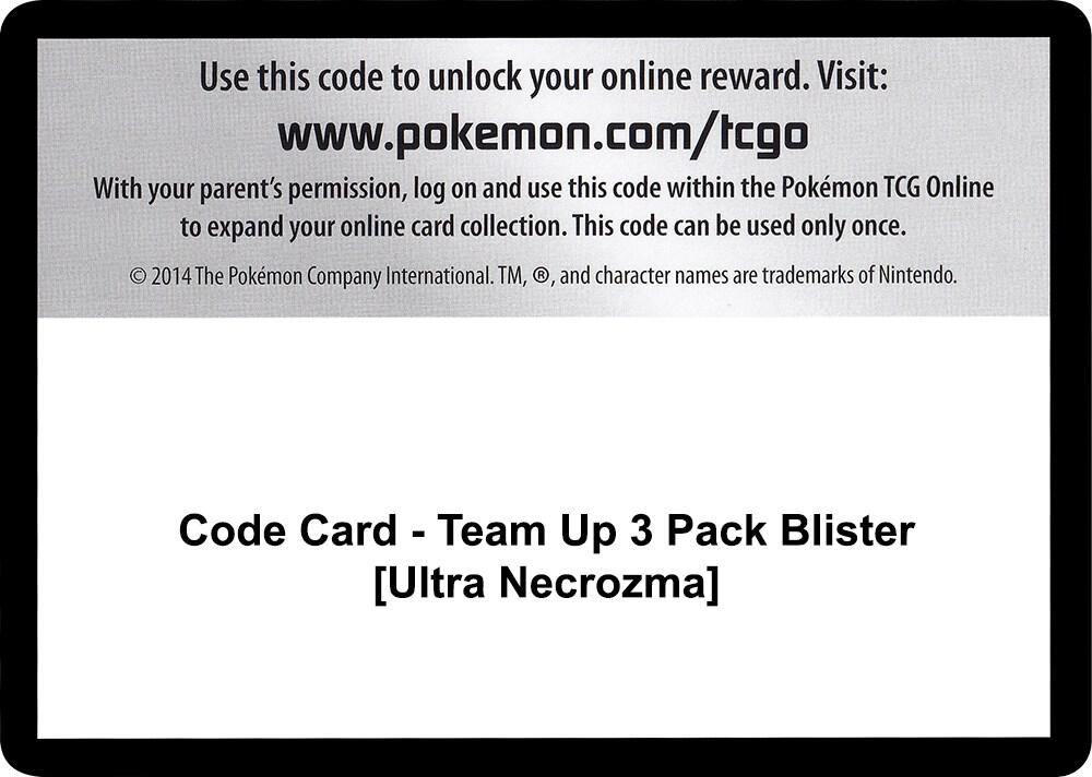 Code Card - Team Up 3 Pack Blister [Ultra Necrozma]
