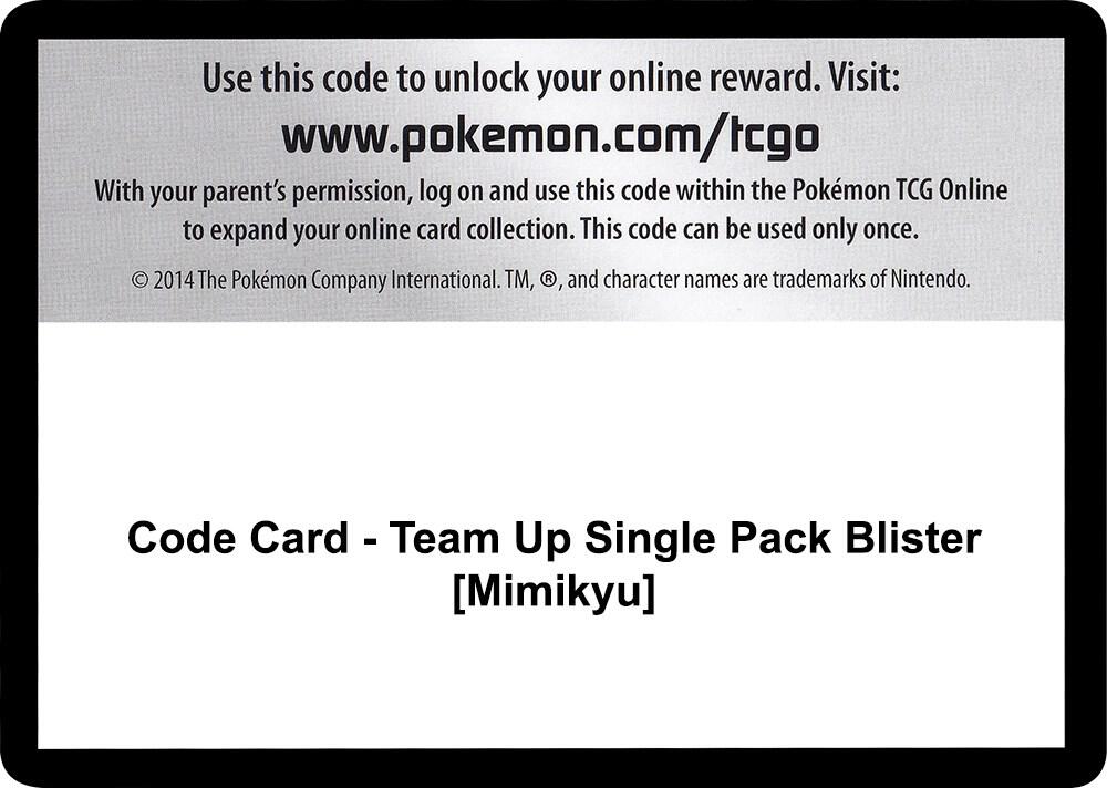 Code Card - Team Up Single Pack Blister [Mimikyu]