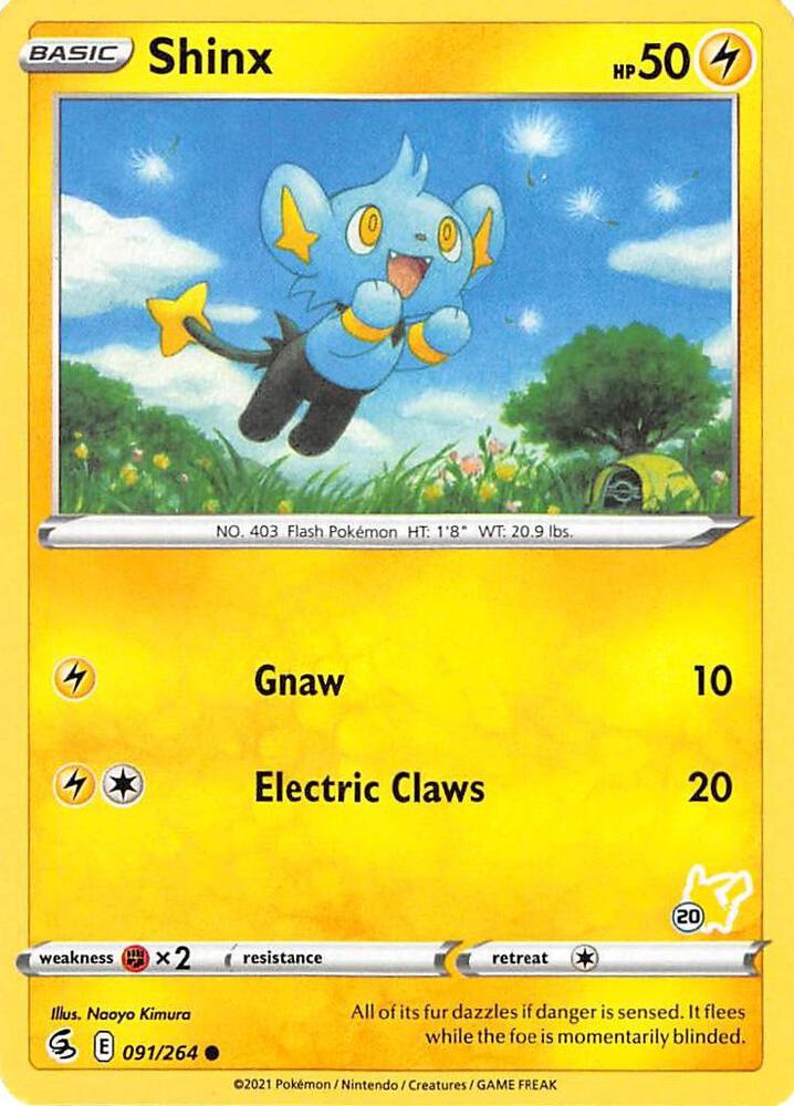 Shinx - 091/264 (#20 Pikachu Stamped)