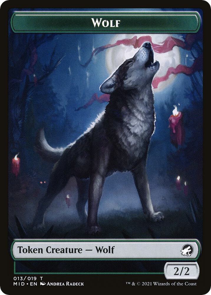 Wolf (013) // Clue (016) Double-Sided Token (Challenger 2022)