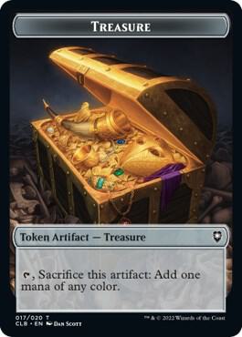 Treasure // Saproling Double-Sided Token