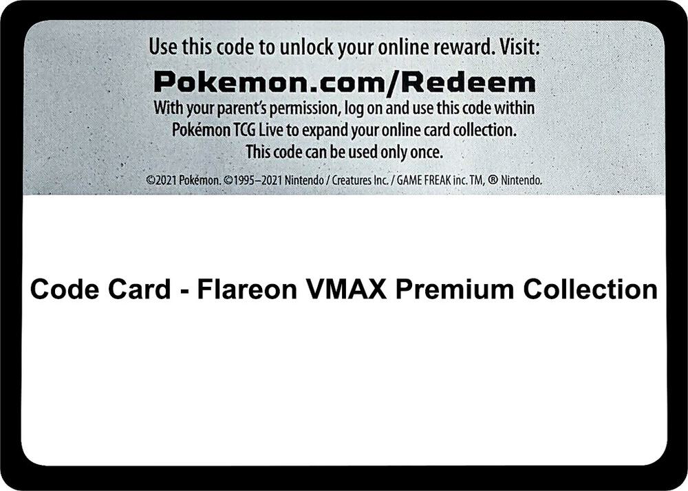 Code Card - Flareon VMAX Premium Collection