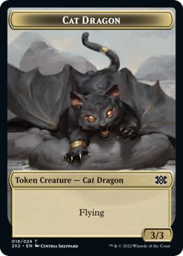 Cat Dragon // Treasure Double-Sided Token