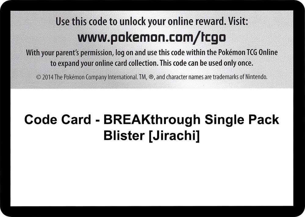 Code Card - BREAKthrough Single Pack Blister [Jirachi]