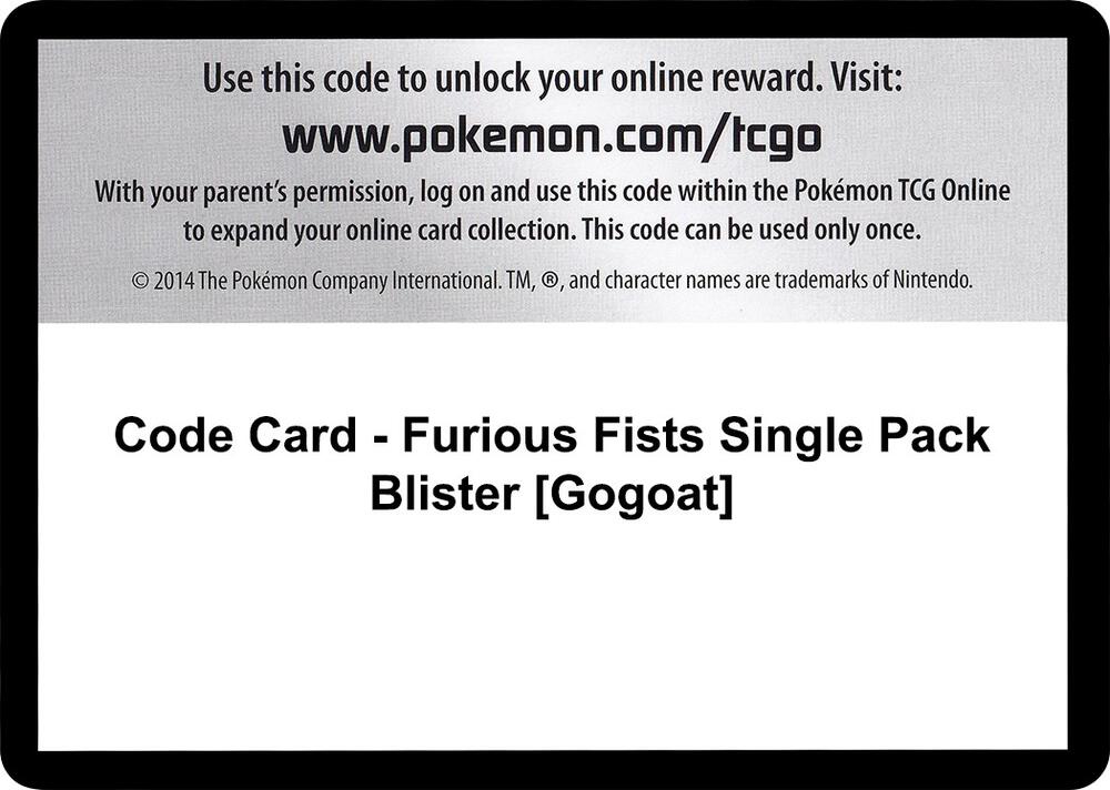 Code Card - Furious Fists Single Pack Blister [Gogoat]