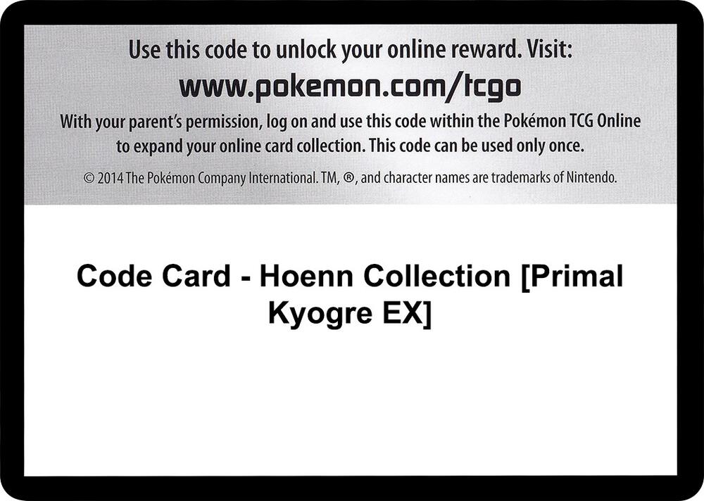 Code Card - Hoenn Collection [Primal Kyogre EX]