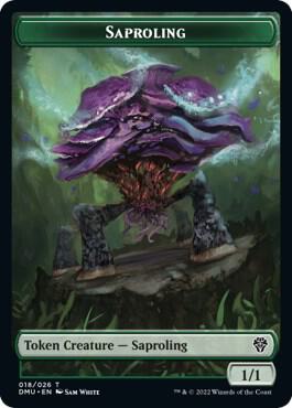 Saproling // Elemental Double-Sided Token