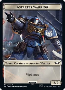 Astartes Warrior (001) // Robot Double-Sided Token (Surge Foil)