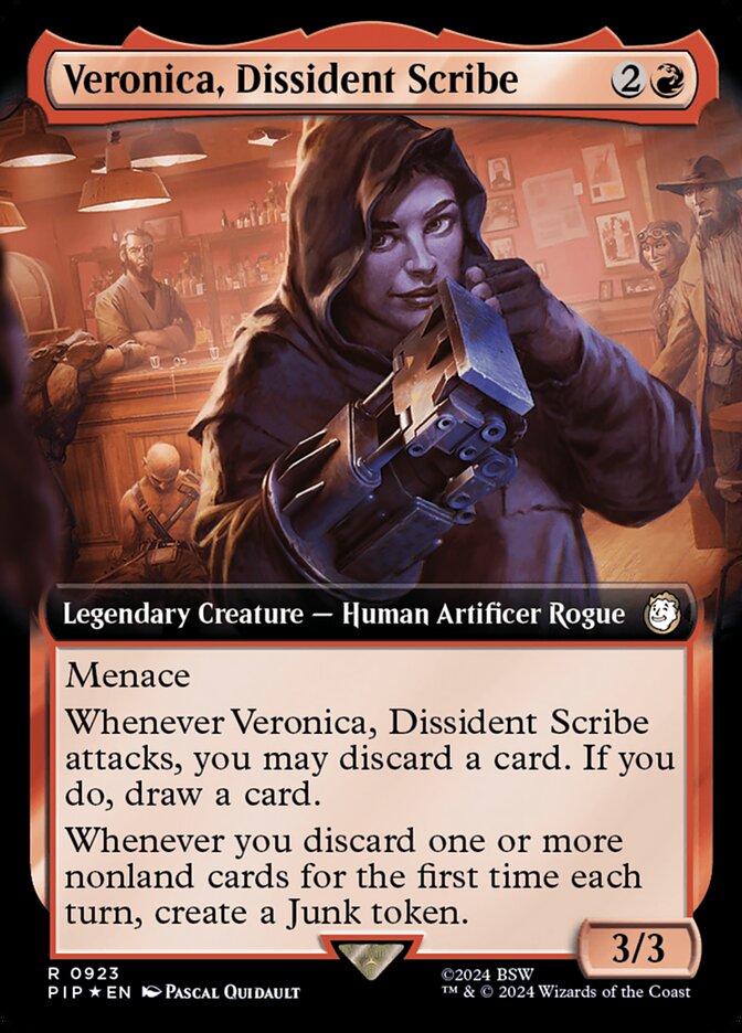 Veronica, Dissident Scribe (Extended Art) (Surge Foil)