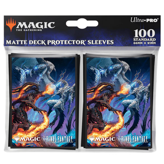 Ultra Pro: Commander V3-Magic: The Gathering®—FINAL FANTASY™ Bahamut and Ifrit 100ct DECK PROTECTOR® Sleeves