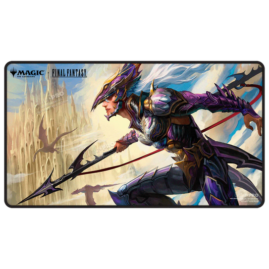 UltraPro: MTG Final Fantasy, Kain, Traitorous Dragoon Black Stitched  - Playmat