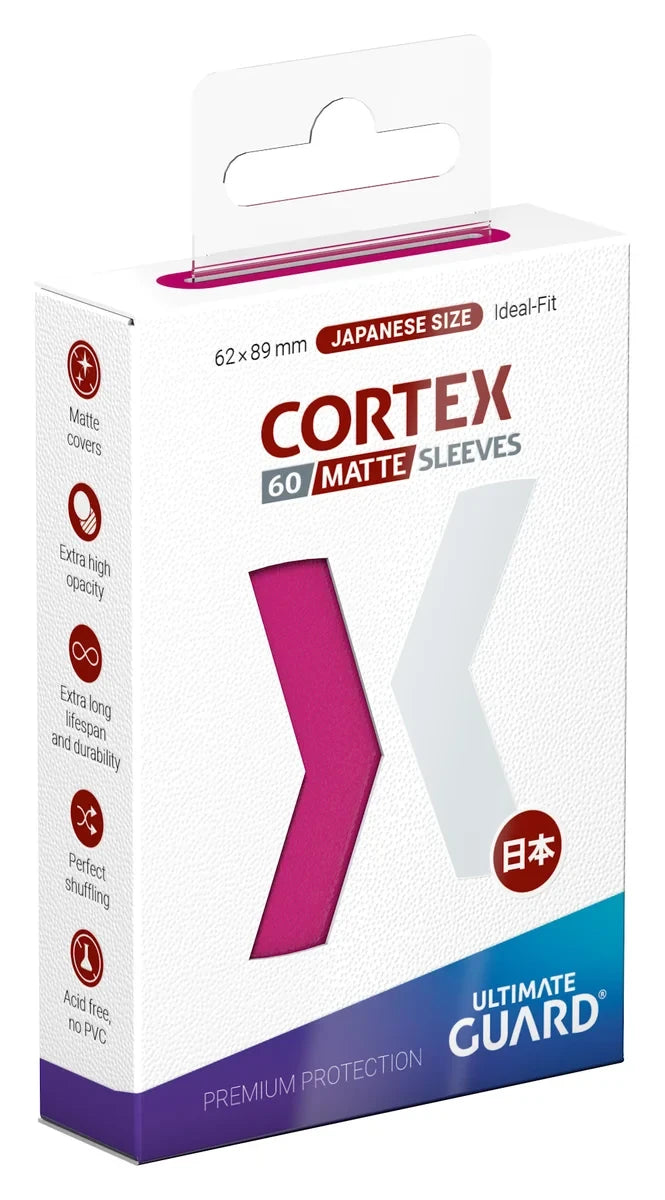 Ultimate Guard: Pink Cortex Matte Sleeves- Japanese Size Sleeves