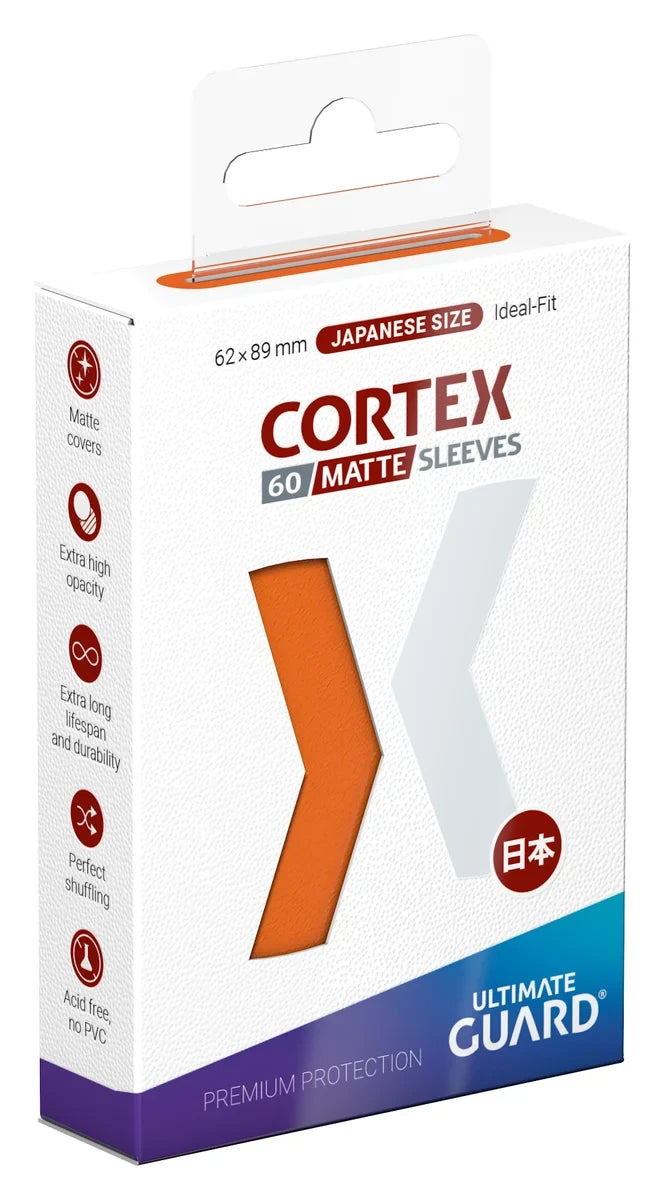 Ultimate Guard: Orange Cortex Matte Sleeves- Japanese Size Sleeves