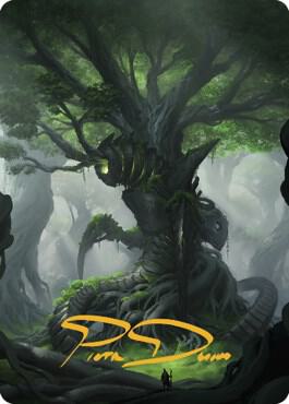 Forest Art Card (Gold-Stamped Signature)