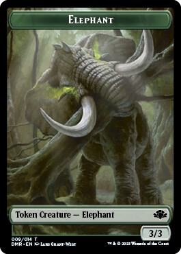 Elephant // Saproling Double-Sided Token