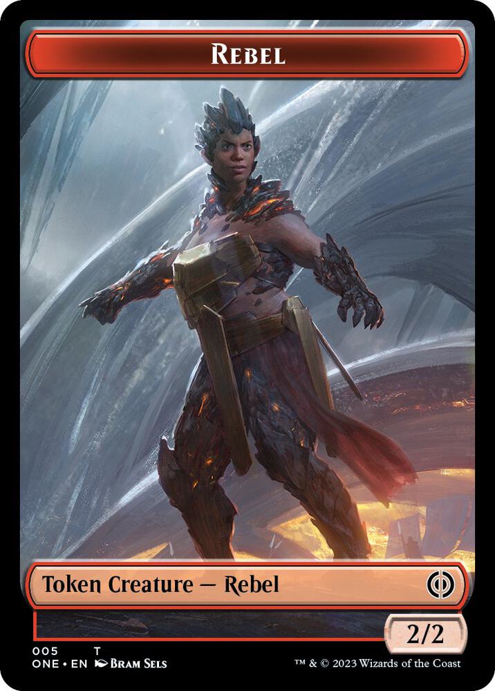 Rebel // Phyrexian Horror (004) Double-sided Token