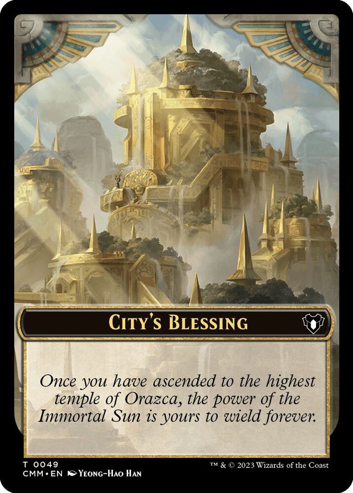 City's Blessing // Emblem - Teferi, Temporal Archmage Double-Sided Token